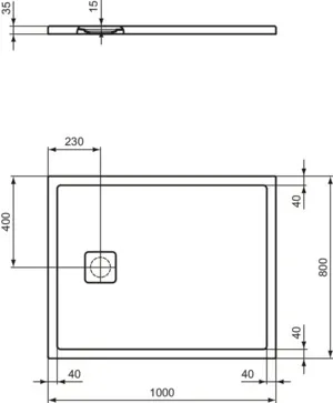 Ideal Standard Duschwanne „UltraFlatEvo“