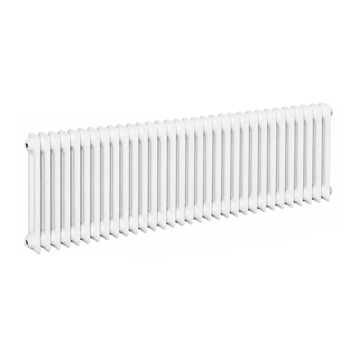 ASW DIN-Stahlradiator HG-TEC, 32 Glieder, Länge 1600 mm, Höhe 600 mm, Tiefe 110 mm, Nabenabstand 500 mm in RAL 9010 gepulvert