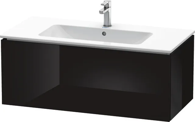 Duravit Waschtischunterschrank wandhängend „L-Cube“ 102 × 40 × 48,1 cm Schwarz Hochglanz Duravit Waschtischunterschrank wandhängend „L-Cube“ 102 × 40 × 48,1 cm Schwarz Hochglanz