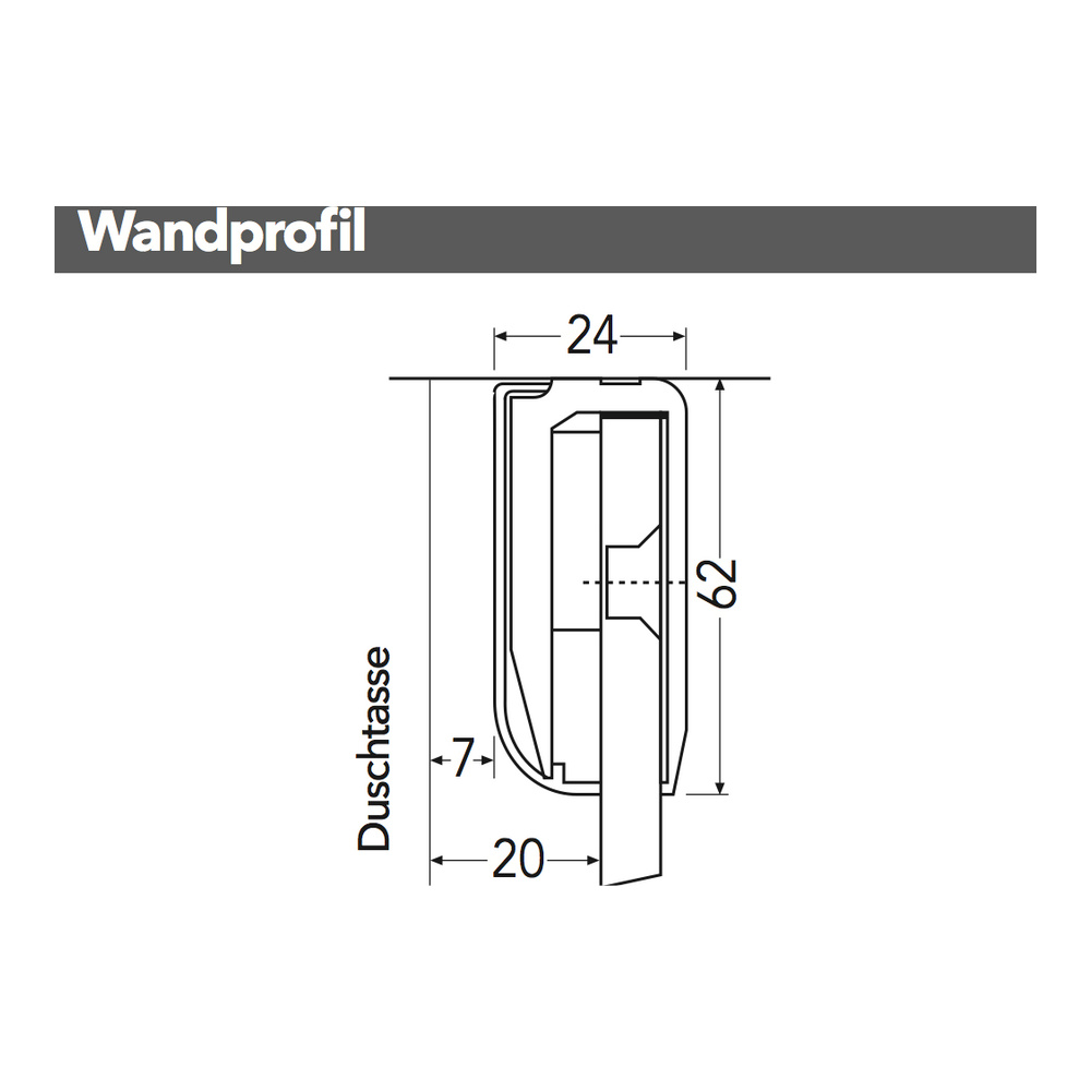 Sprinz Seitenwand Walk-In Freistehende Scheibe inkl. 2 Haltestangen „Inloop“ rahmenlos für #Türbreite#, B: 1000 mm H: 2100 mm T: 8 mm