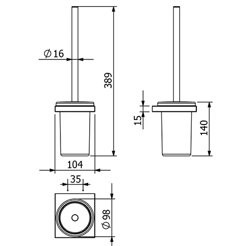Kludi VELA C Toilettenbürstengarnitur Brushed Gold