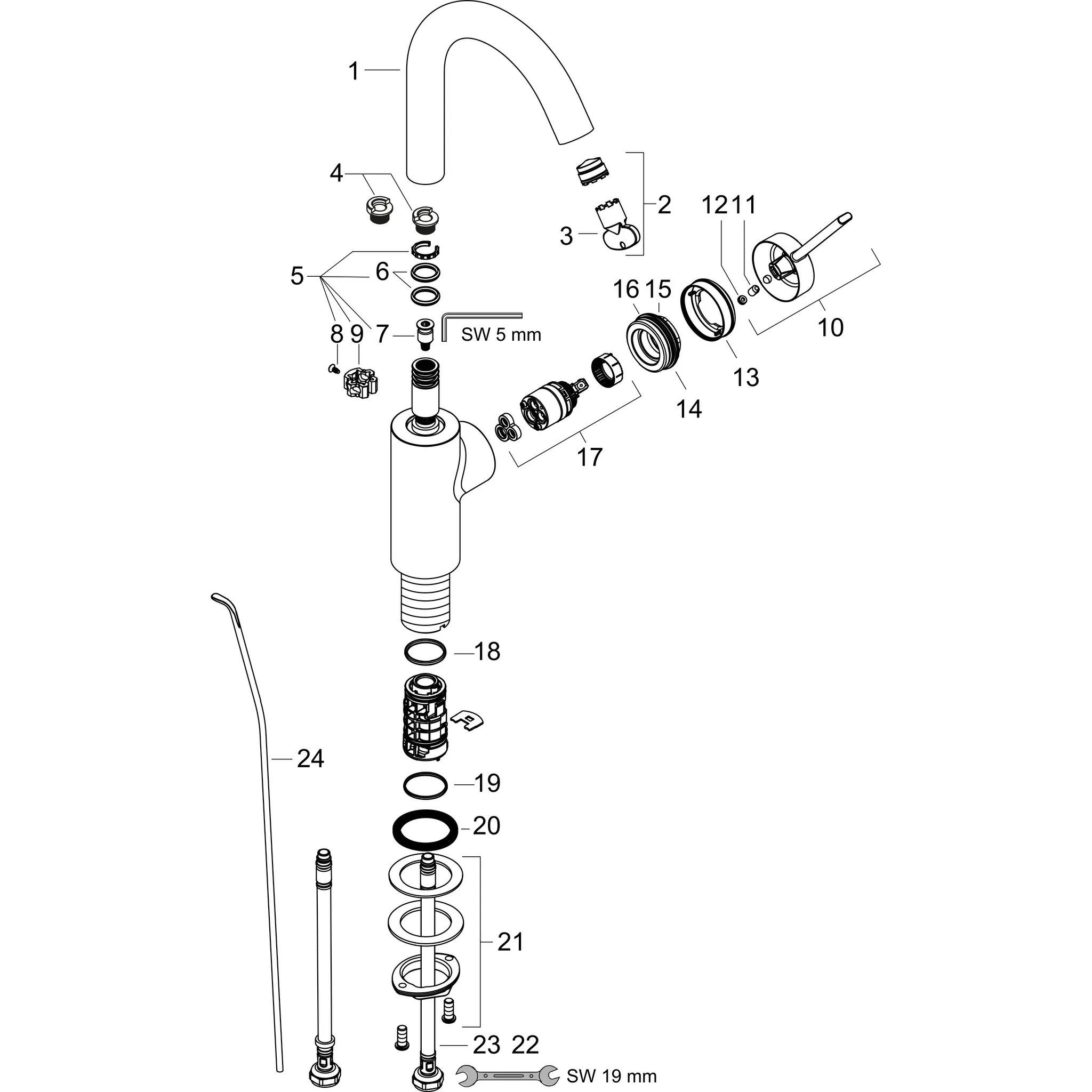 Hansgrohe Einhebel-Waschtischmischer Zesis S Chrom, Schwenkauslauf, ComfortZone 210, Ausladung 142 mm, Auslaufhöhe 210 mm Hansgrohe Einhebel-Waschtischmischer Zesis S Chrom, Schwenkauslauf, ComfortZone 210, Ausladung 142 mm, Auslaufhöhe 210 mm