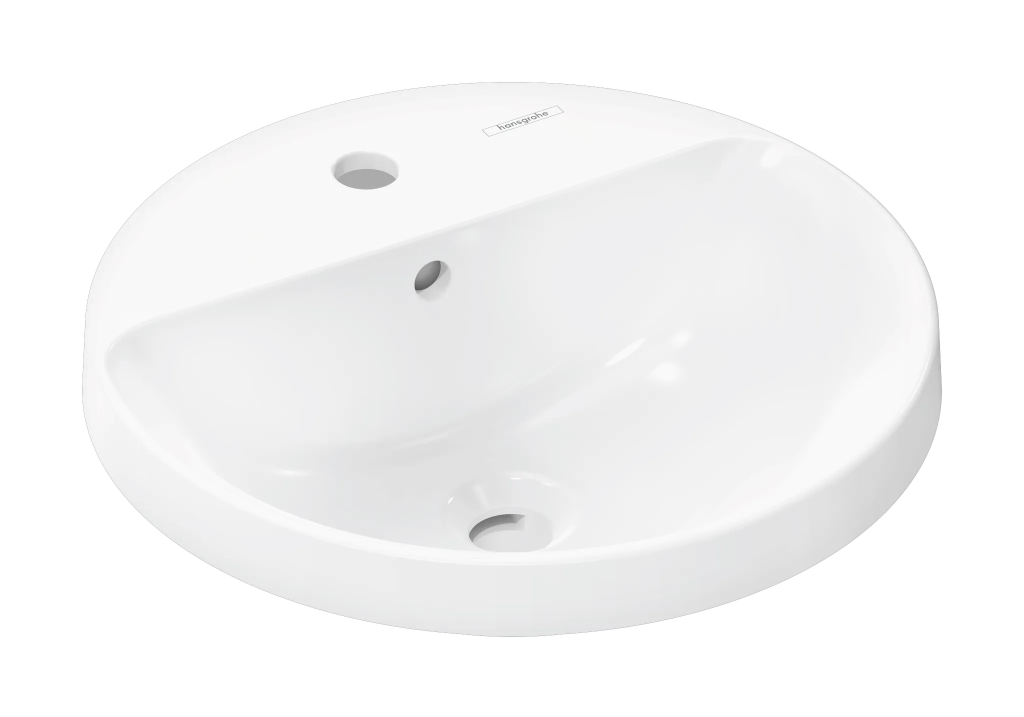 Hansgrohe Xuniva S Einbauwaschtisch 450⁄450 mit Hahnloch und Überlauf, Weiß Hansgrohe Xuniva S Einbauwaschtisch 450⁄450 mit Hahnloch und Überlauf, Weiß