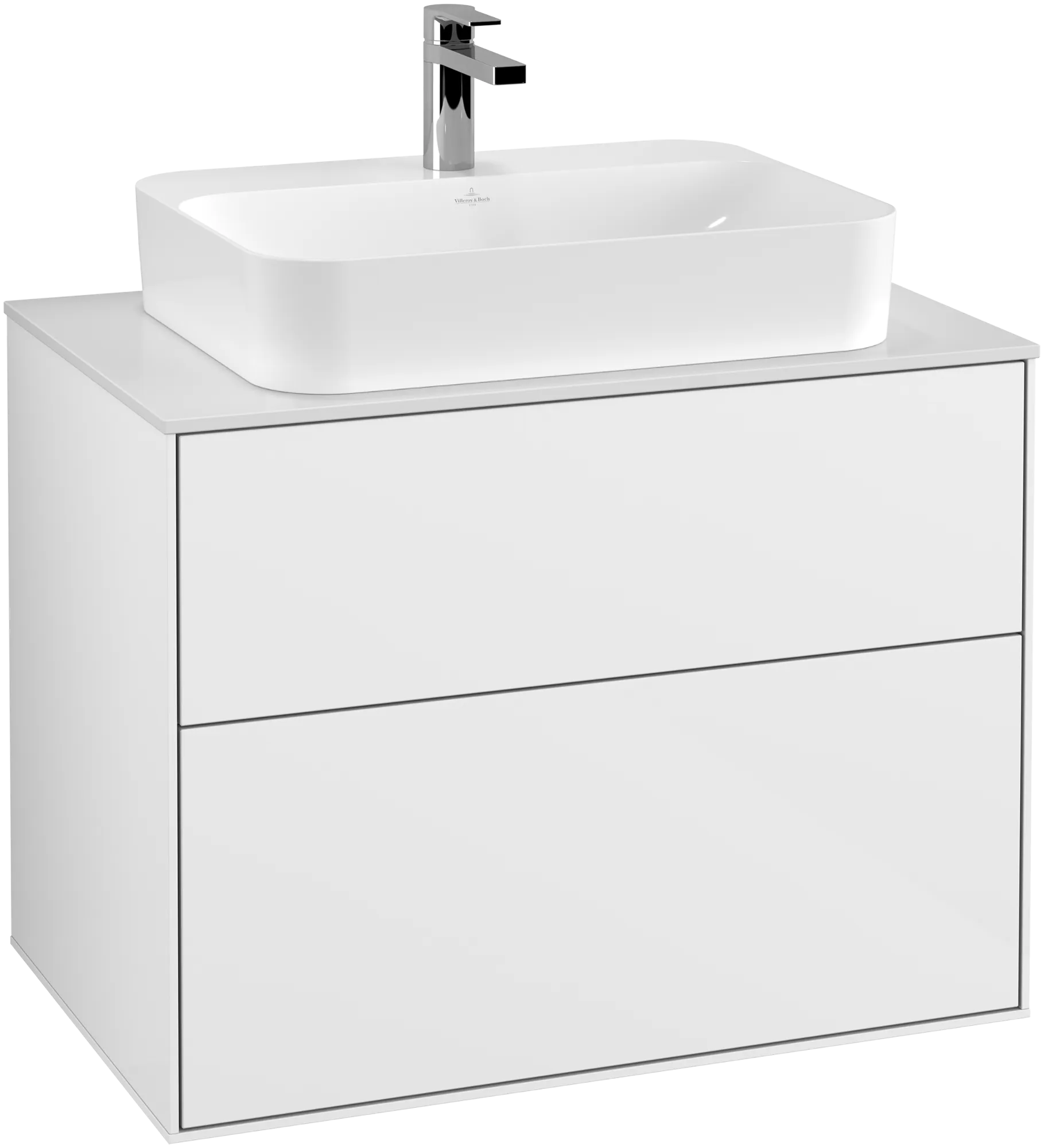 Villeroy & Boch Waschtischunterschrank „Finion“ für Schrankwaschtisch 800 × 603 × 501 mm Glossy White Lacquer, für Becken mittig Villeroy & Boch Waschtischunterschrank „Finion“ für Schrankwaschtisch 800 × 603 × 501 mm Glossy White Lacquer, für Becken mittig