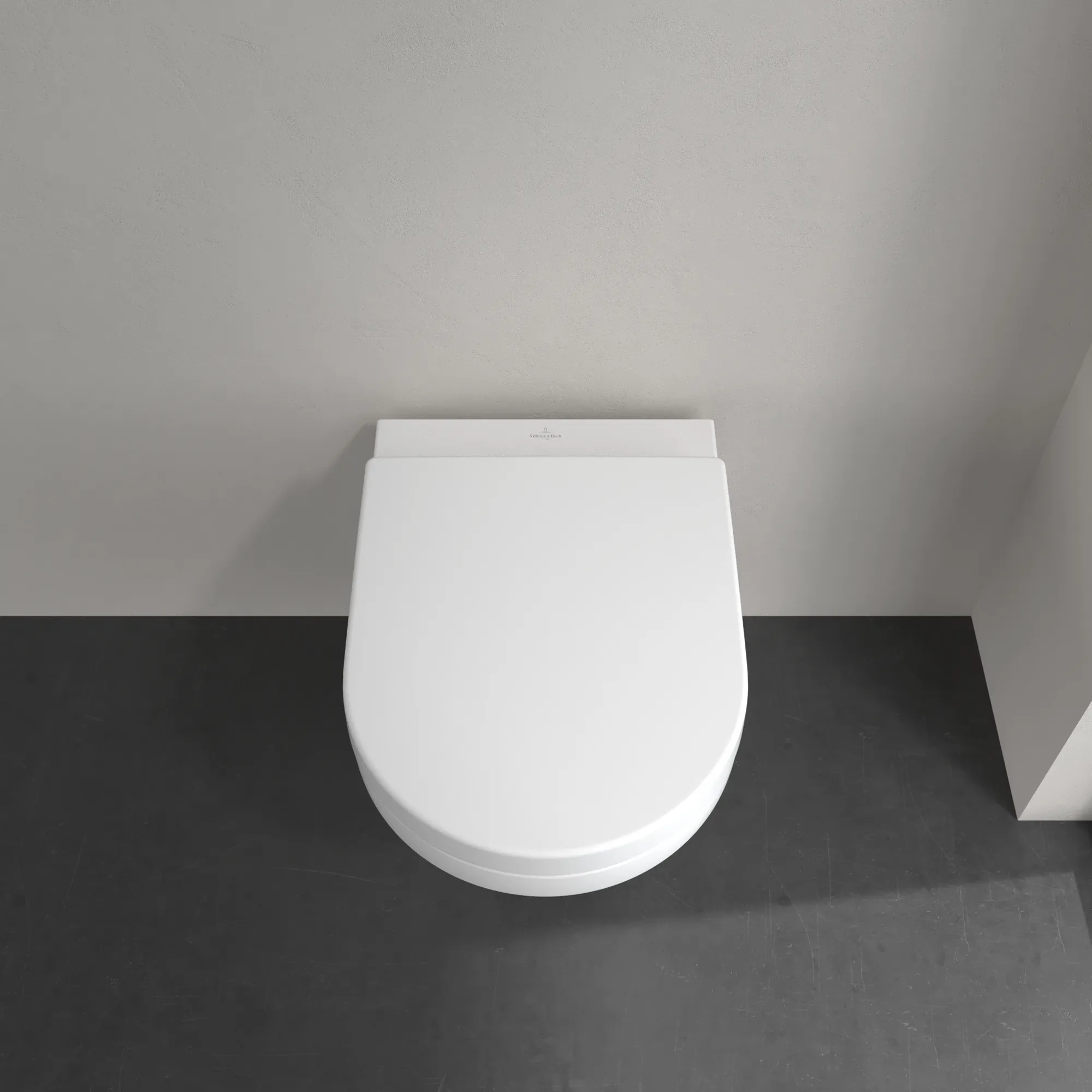 Villeroy & Boch Tiefspül-WC Architectura, spülrandlos, wandhängend, Weiß Alpin AntiBac CeramicPlus, 370 x 530 mm, Höhe 350 mm