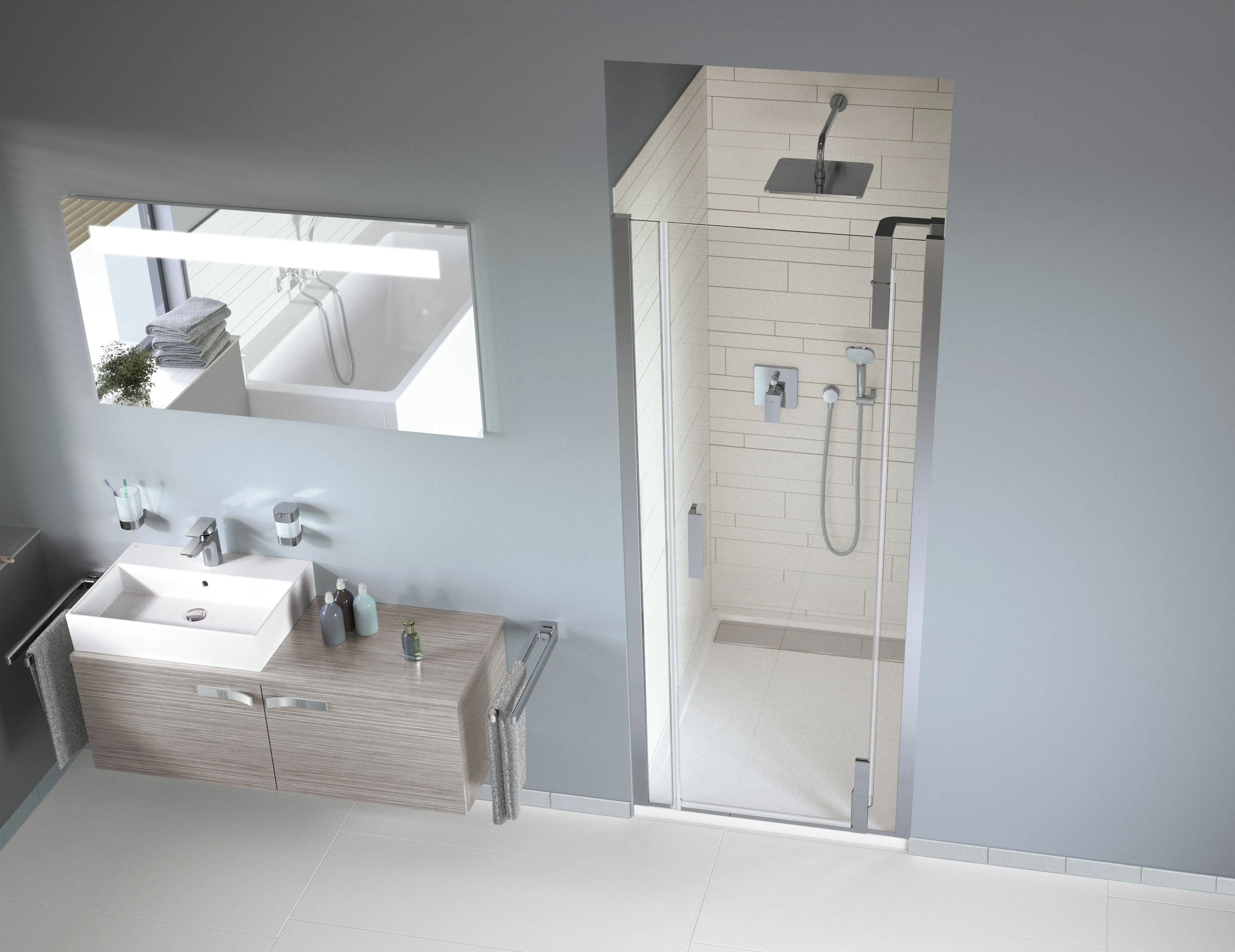 Ideal Standard IdealRain Wandanschluss 300mm, Chrom Ideal Standard IdealRain Wandanschluss 300mm, Chrom