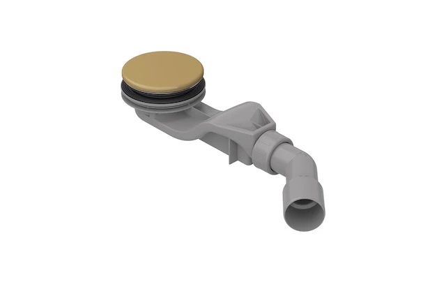 Bette Ablaufgarnitur BetteSolid 30 curry Antirutsch Pro, seitlich, 415x120x48 mm, 0,6 l/s, Ab- und Überlauf für Duschwanne/Duschfläche