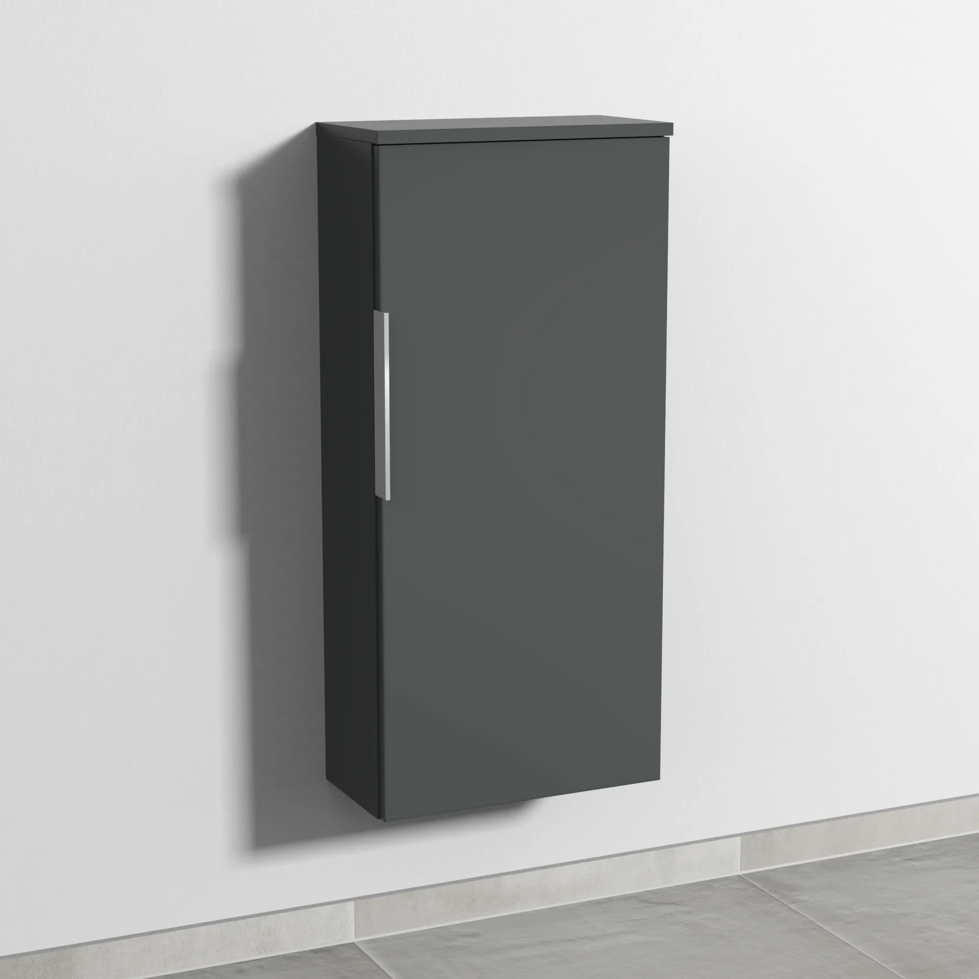 Sanipa Mittelschrank „3way“ 400 × 850 × 199 mm Anschlag rechts, in Anthrazit (matt), Anschlag rechts