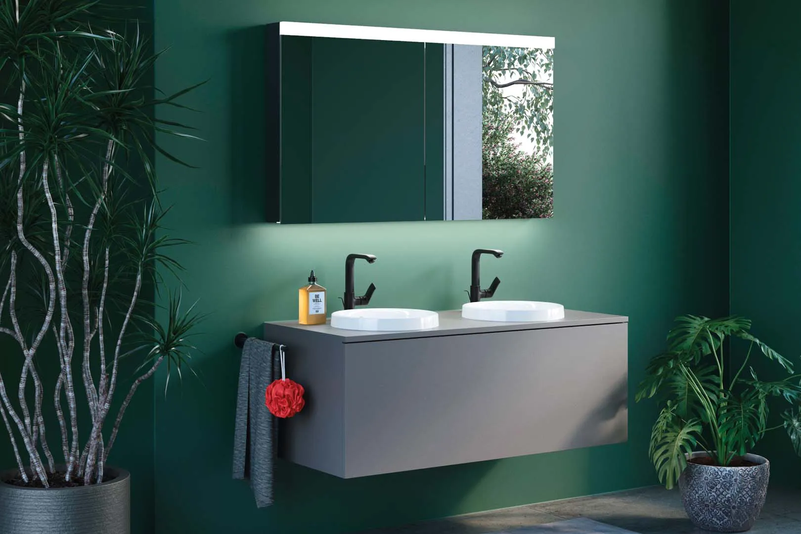 Schneider Spiegelschrank LOW plus LED LOP 60/2/LED/L, 595x747x133 mm, weiß Schneider Spiegelschrank LOW plus LED LOP 60/2/LED/L, 595x747x133 mm, weiß