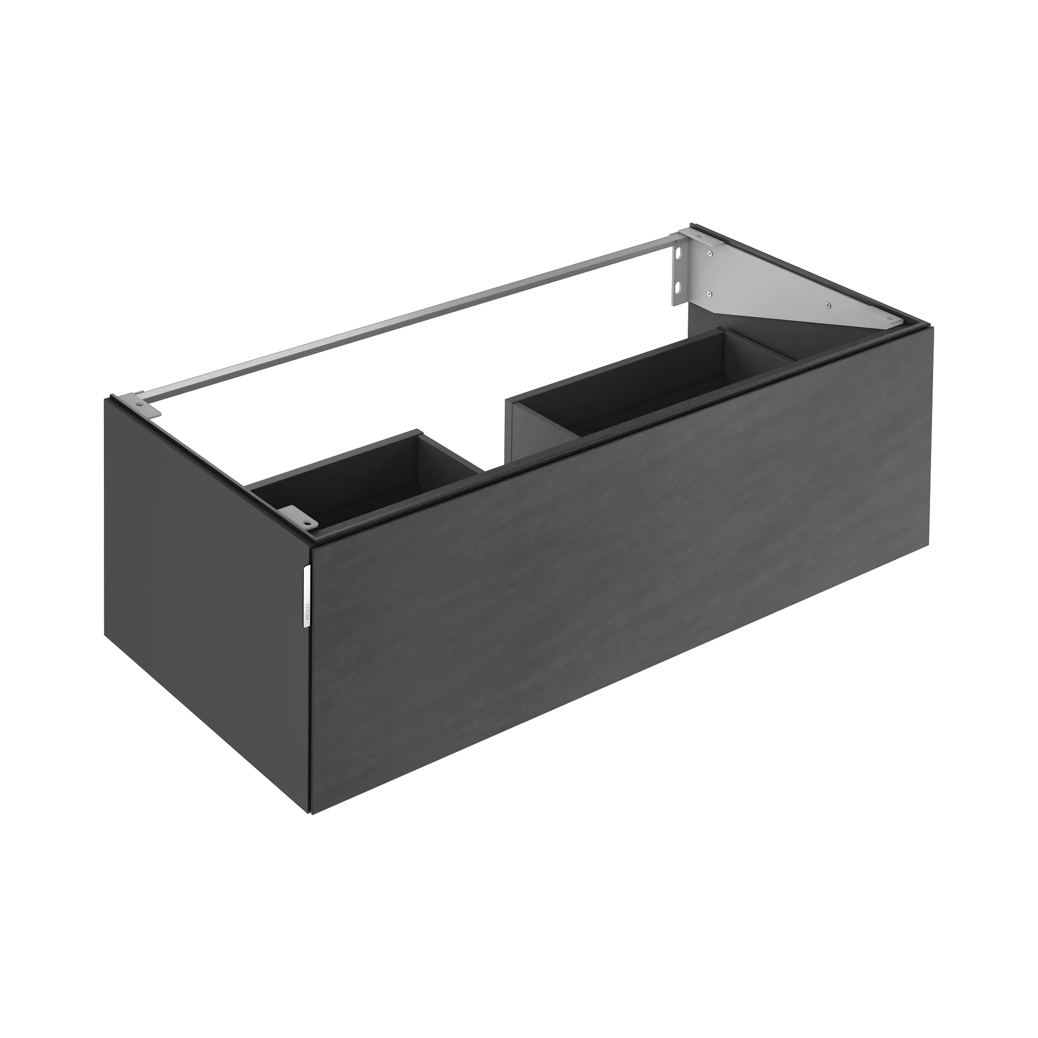 KEUCO Waschtischunterschrank mit Auszug „Edition 11 Art“ Basalt (Keramik), Smoke (Lack, seidenmatt), mit Beleuchtung 1200 × 350 × 490 mm KEUCO Waschtischunterschrank mit Auszug „Edition 11 Art“ Basalt (Keramik), Smoke (Lack, seidenmatt), mit Beleuchtung 1200 × 350 × 490 mm