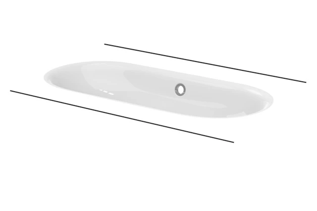 Unterbauwaschtisch „BetteComodo“ 77,4 × 38 × 12 cm, ohne Überlauf, ohne Hahnlochbohrung in Weiß Unterbauwaschtisch „BetteComodo“ 77,4 × 38 × 12 cm, ohne Überlauf, ohne Hahnlochbohrung in Weiß