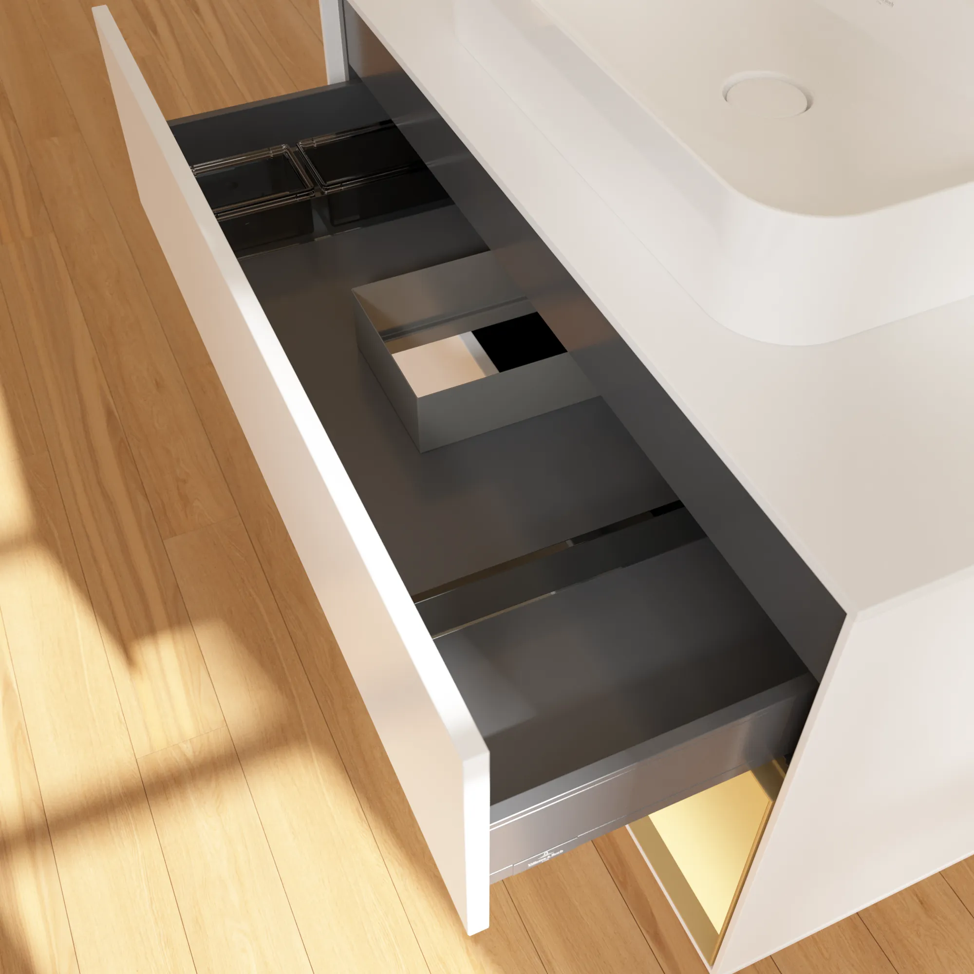Villeroy & Boch Waschtischunterschrank „Finion“ für Schrankwaschtisch 1000 × 603 × 501 mm White Matt Lacquer, für Becken mittig Villeroy & Boch Waschtischunterschrank „Finion“ für Schrankwaschtisch 1000 × 603 × 501 mm White Matt Lacquer, für Becken mittig