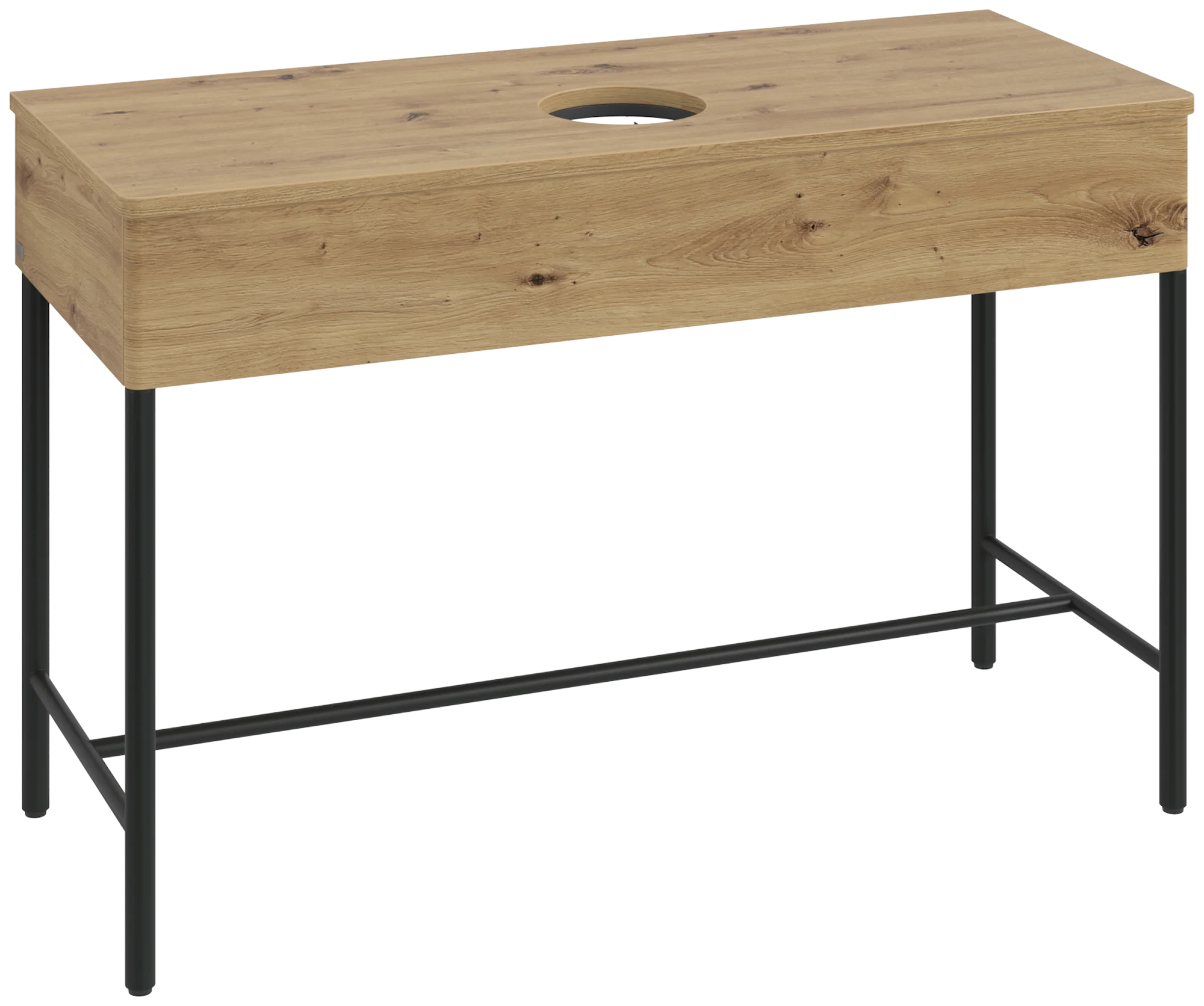 Villeroy & Boch Waschbeckenunterschrank Artis K62011, Eckig Oak Natural Touch, 1.200 x 782 x 500 mm, Push-to-open Funktion, 1 Auszug mit Antirutsch-Boden