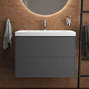 Waschbecken „Extra“ 81 × 51 × 15 cm, Hahnlochposition mittig in Seidenweiß Waschbecken „Extra“ 81 × 51 × 15 cm, Hahnlochposition mittig in Seidenweiß