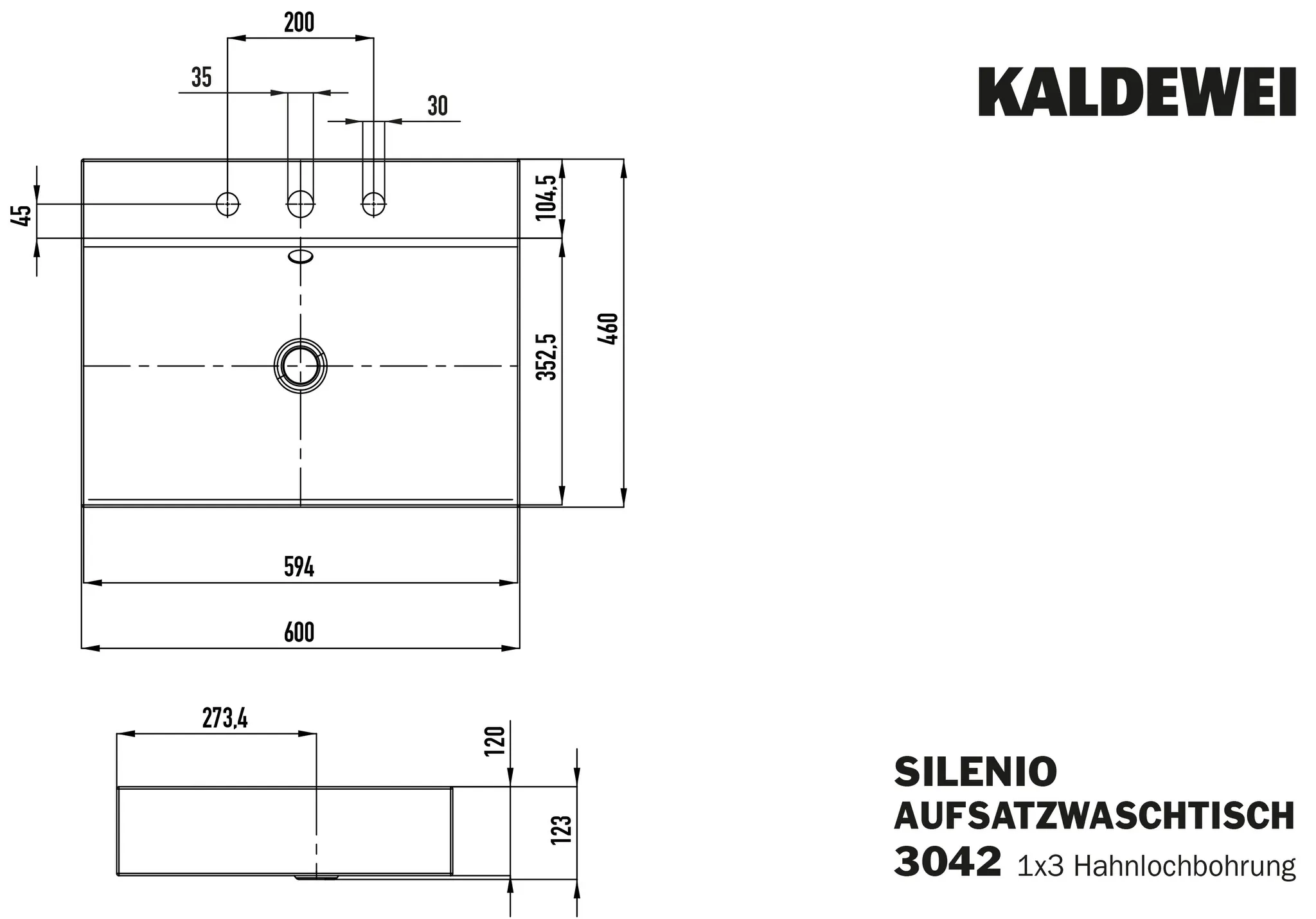 Kaldewei SILENIO Aufsatzwaschtisch