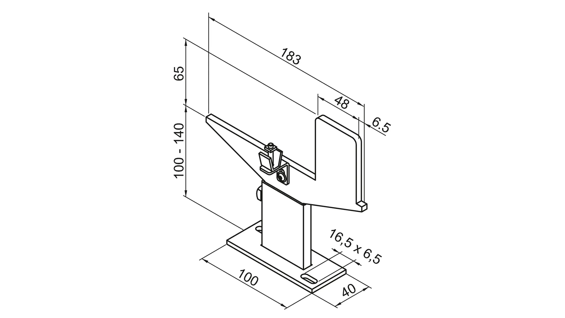 Zubehör Fußkonsole FMORV 14-R4, RAL 9016 Zubehör Fußkonsole FMORV 14-R4, RAL 9016
