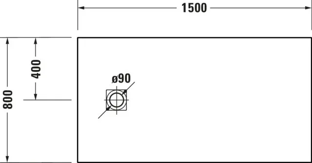 Duravit rechteck Duschwanne „Sustano“ 150 × 80 cm in Cream Matt