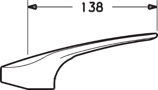 Hebel „Medica“ 138 mm in Chrom Hebel „Medica“ 138 mm in Chrom