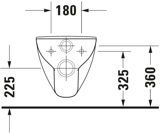 Wand-Tiefspül-WC barrierefrei „D-Code“ 36 × 36,5 × 70 cm mit HygieneGlaze