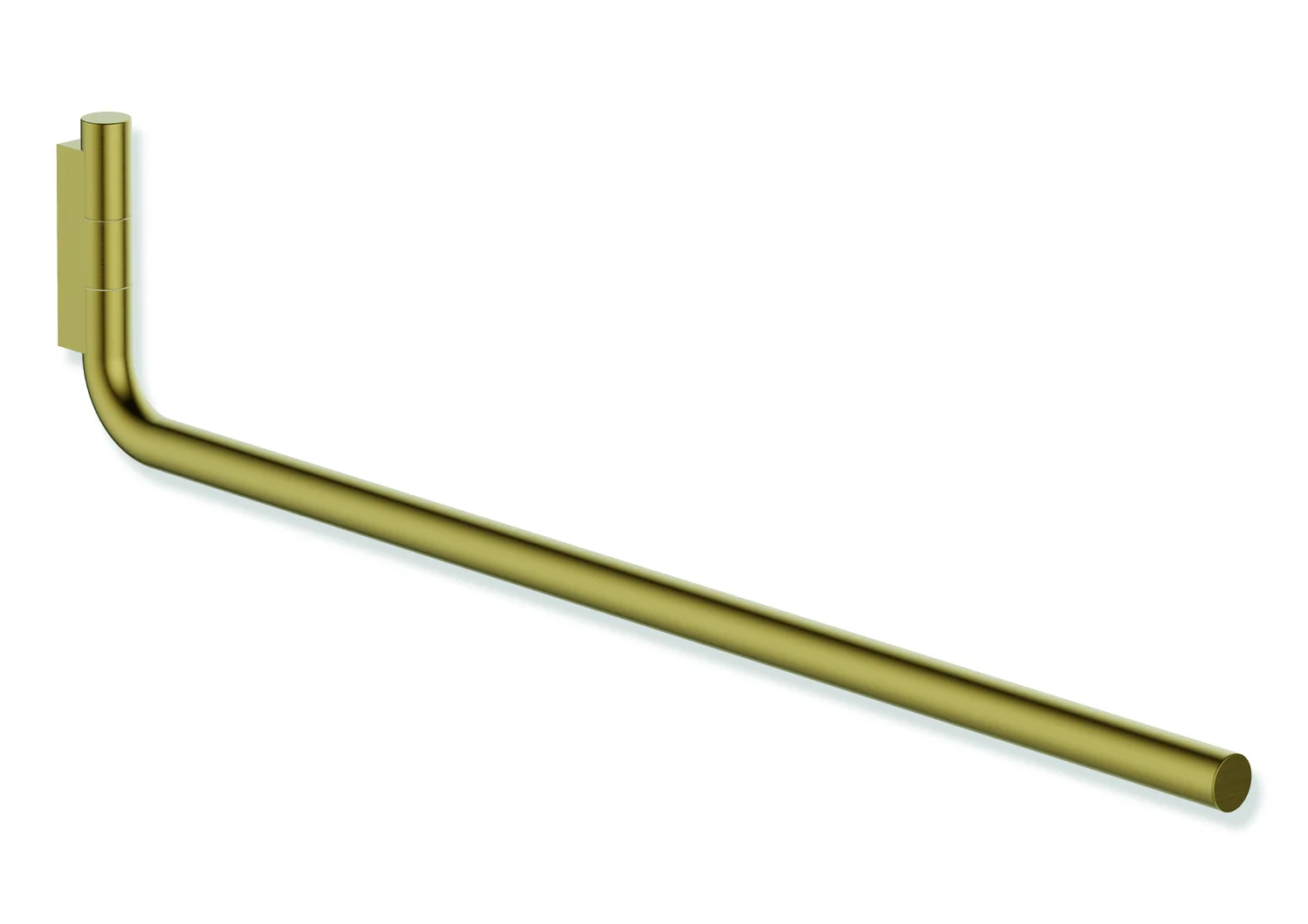 HEWI Handtuchhalter Serie 480, einarmig, PVD gold gebürstet, Länge 444 mm, Haltearmdurchmesser 15 mm