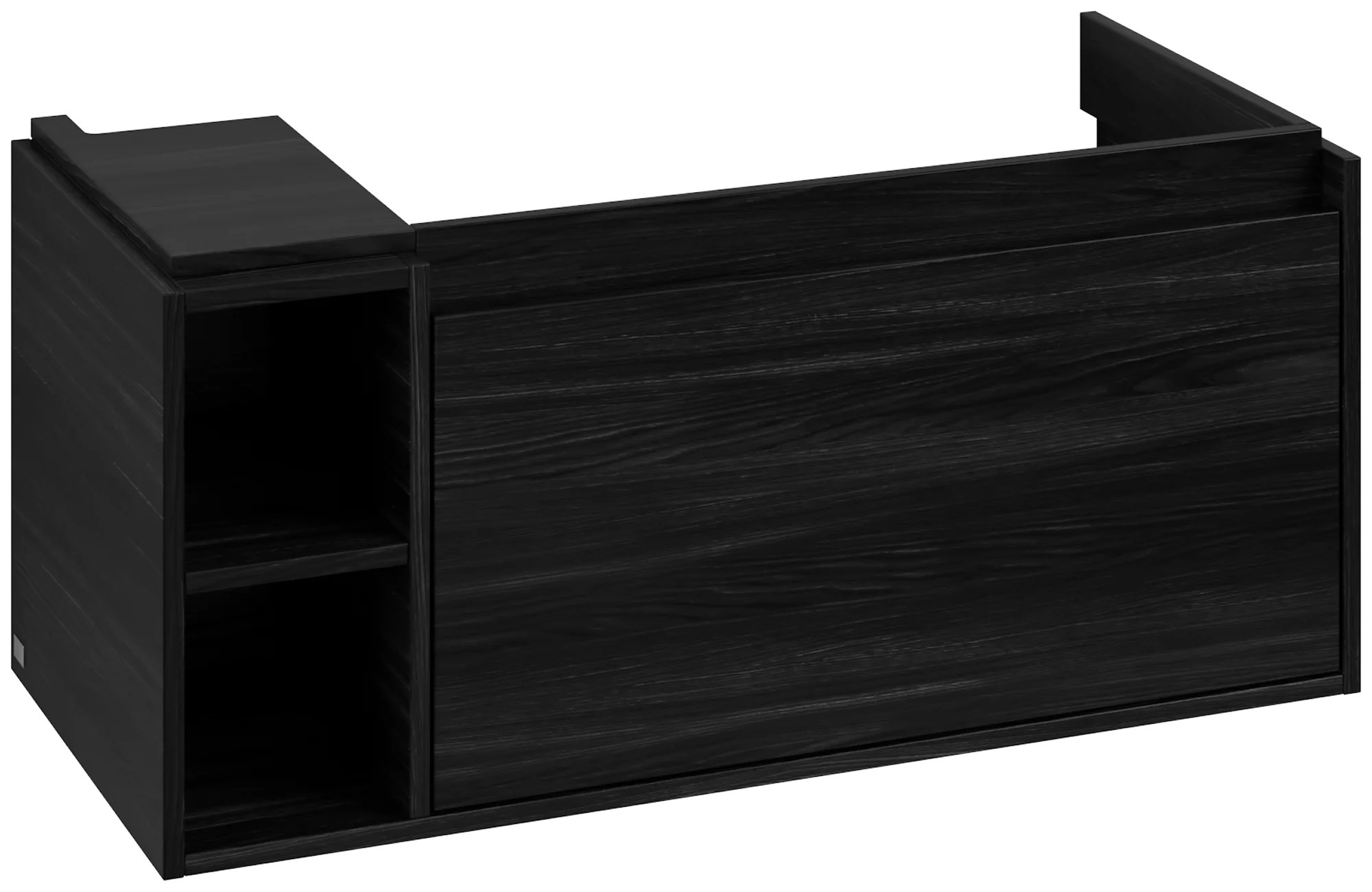 Villeroy & Boch Waschbeckenunterschrank Skyla C79000, eckig, Black Oak, 972x436x439mm, 1 Auszug mit Antirutsch-Boden, mittige Wanneneinbauposition Villeroy & Boch Waschbeckenunterschrank Skyla C79000, eckig, Black Oak, 972x436x439mm, 1 Auszug mit Antirutsch-Boden, mittige Wanneneinbauposition