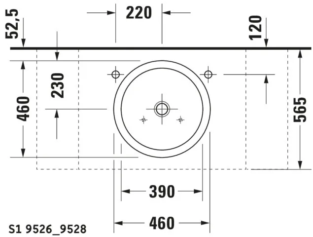 Aufsatzwaschtisch „Starck 1“, ohne Überlauf