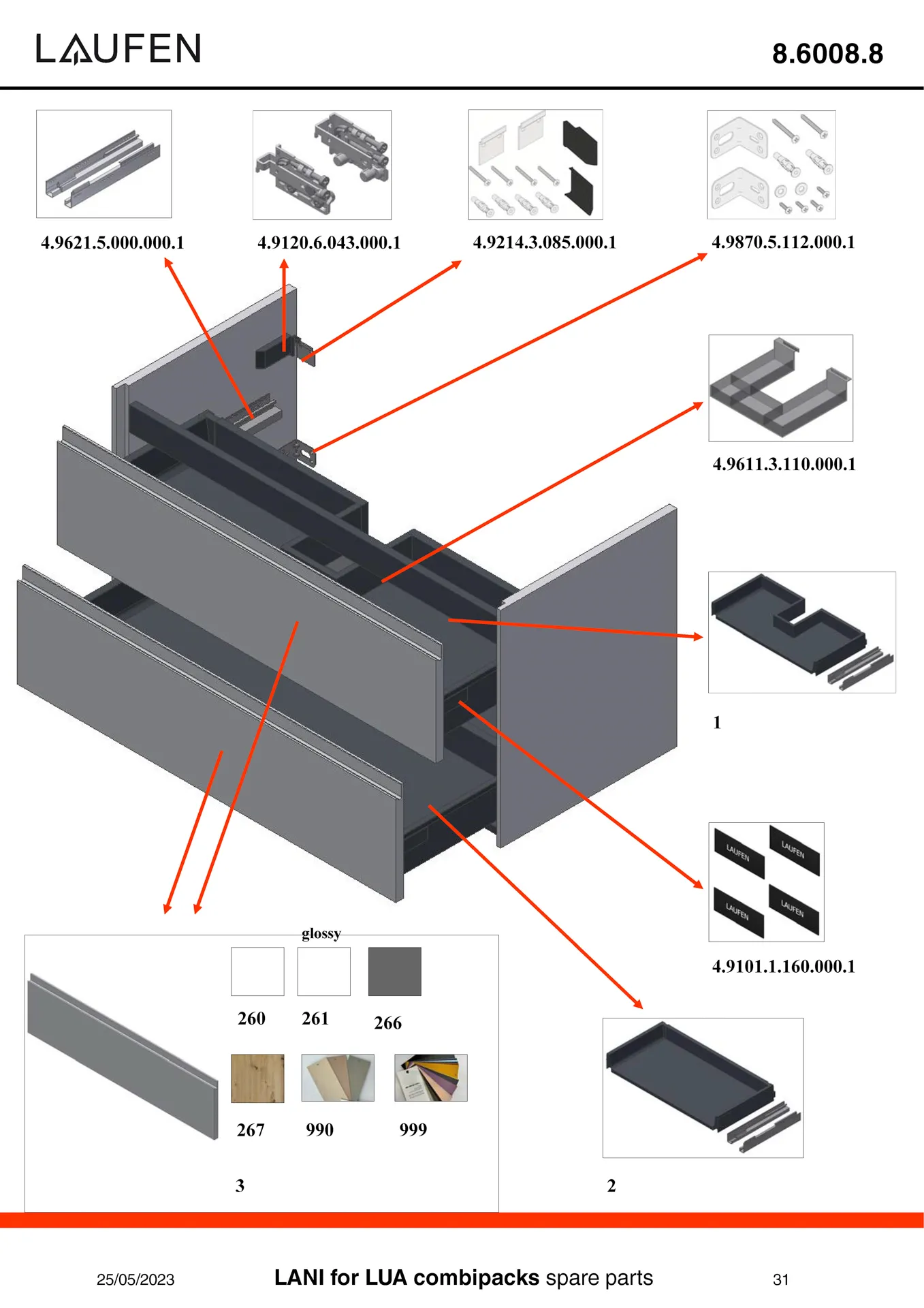 Waschtisch + Waschtischunterbau LUA SET LANI 455x1000x527 1 Hahnloch mit Überlauf mit 2 Schubladen integrierter Griffleiste Vollauszug und Soft-Close weiß/weiß matt Waschtisch + Waschtischunterbau LUA SET LANI 455x1000x527 1 Hahnloch mit Überlauf mit 2 Schubladen integrierter Griffleiste Vollauszug und Soft-Close weiß/weiß matt