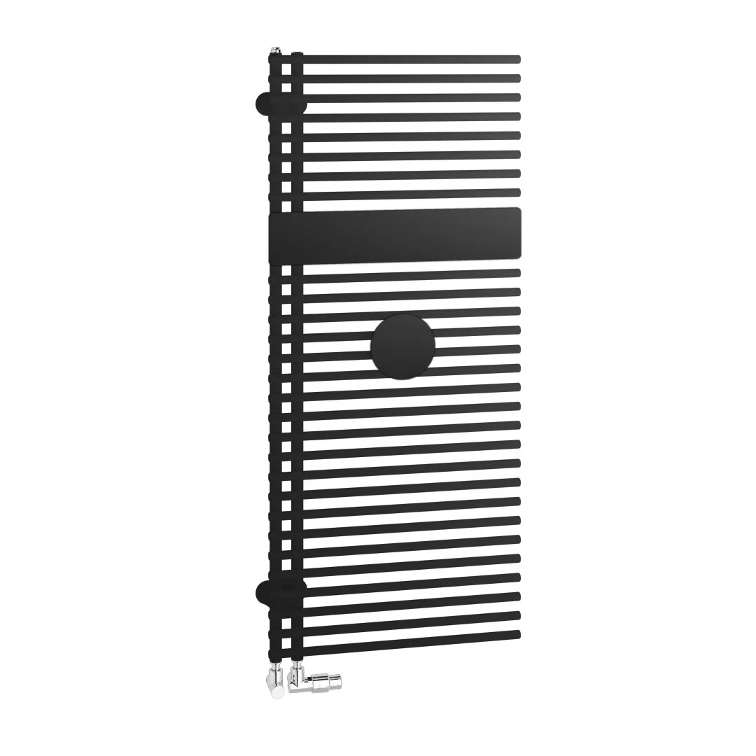 Kermi Design-Heizkörper „Credo® Half® round“ 60 × 100 cm in Schwarz Soft (RAL 9005, matt) Kermi Design-Heizkörper „Credo® Half® round“ 60 × 100 cm in Schwarz Soft (RAL 9005, matt)