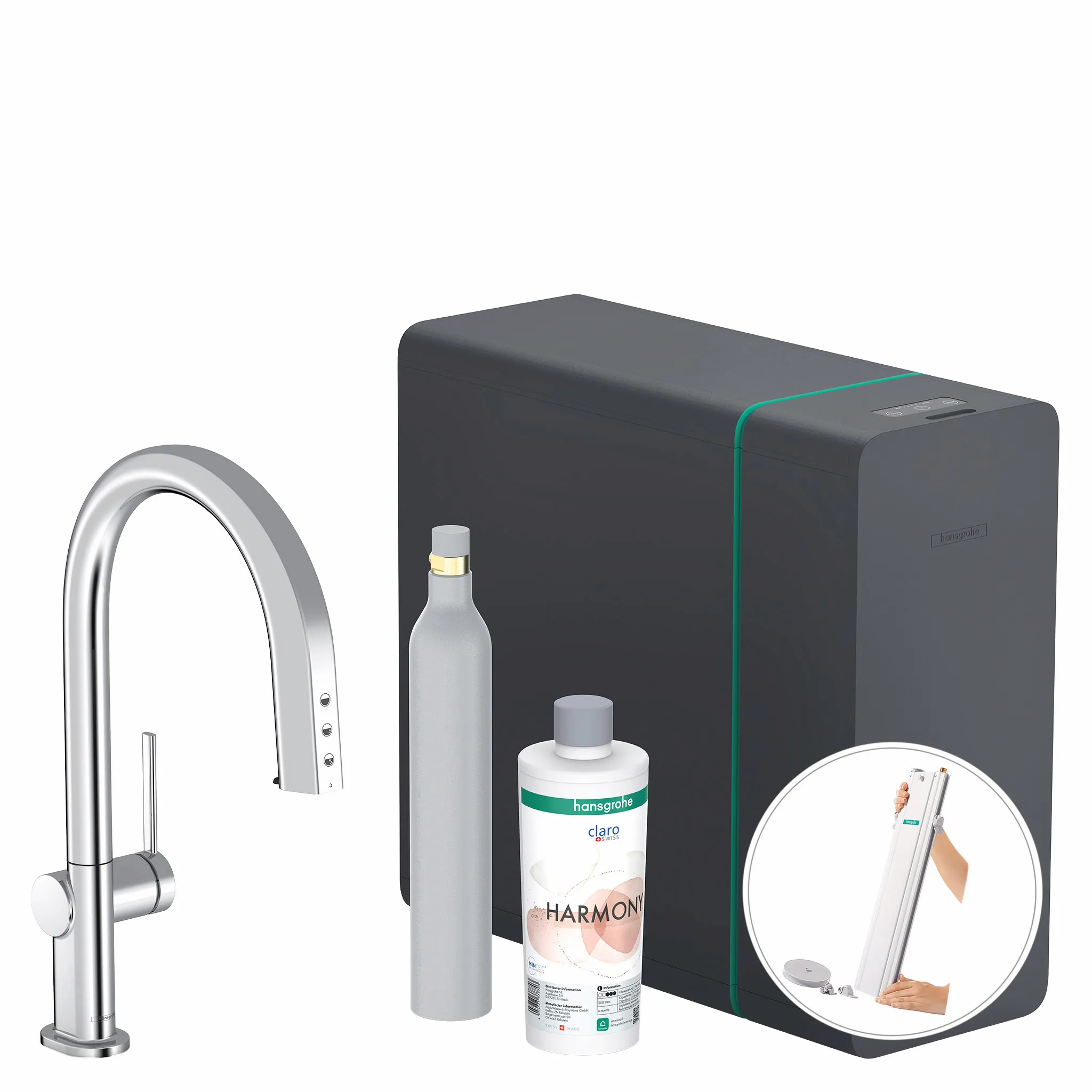Hansgrohe Aqittura M91 SodaSystem 210 Mischer M9, Ausziehauslauf, 1jet, sBox, Starter Set, Chrom Hansgrohe Aqittura M91 SodaSystem 210 Mischer M9, Ausziehauslauf, 1jet, sBox, Starter Set, Chrom