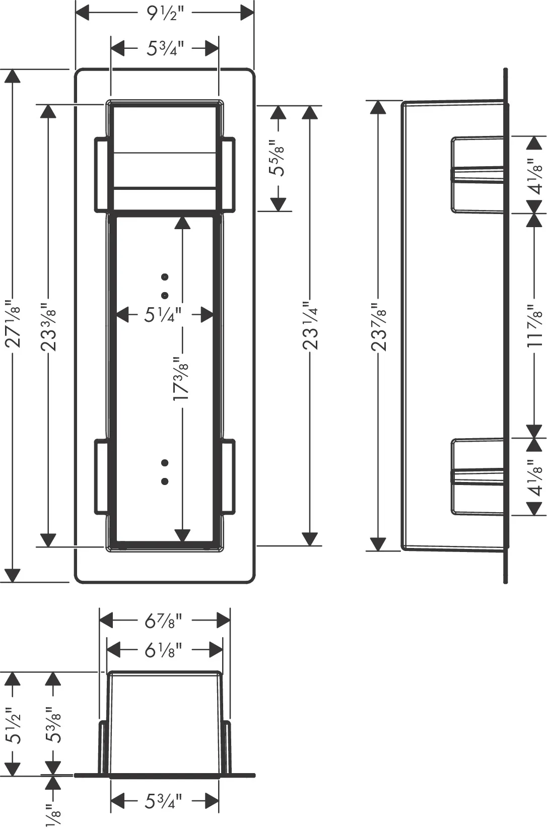 XtraStoris Rock Einbau Toilettenbürstenhalter mit Papierhalter und befliesbarer Tür Mattschwarz XtraStoris Rock Einbau Toilettenbürstenhalter mit Papierhalter und befliesbarer Tür Mattschwarz