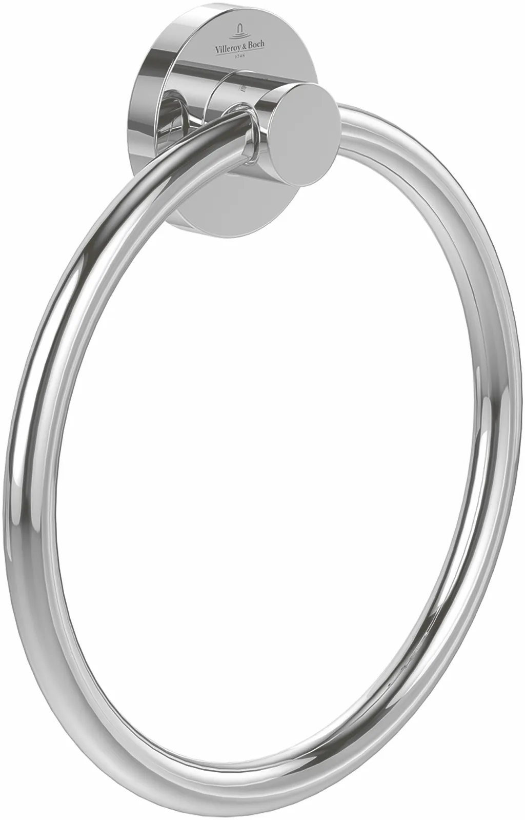 Villeroy & Boch Handtuchhalter „Elements-Tender“, Befestigung verdeckt, 1-armig ⌀ 15,2 × 5,4 cm in chrom