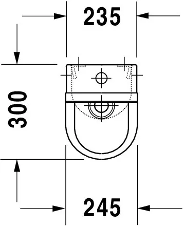 Urinal Starck 3, Zulauf von oben rimless, ohne Fliege, weiß