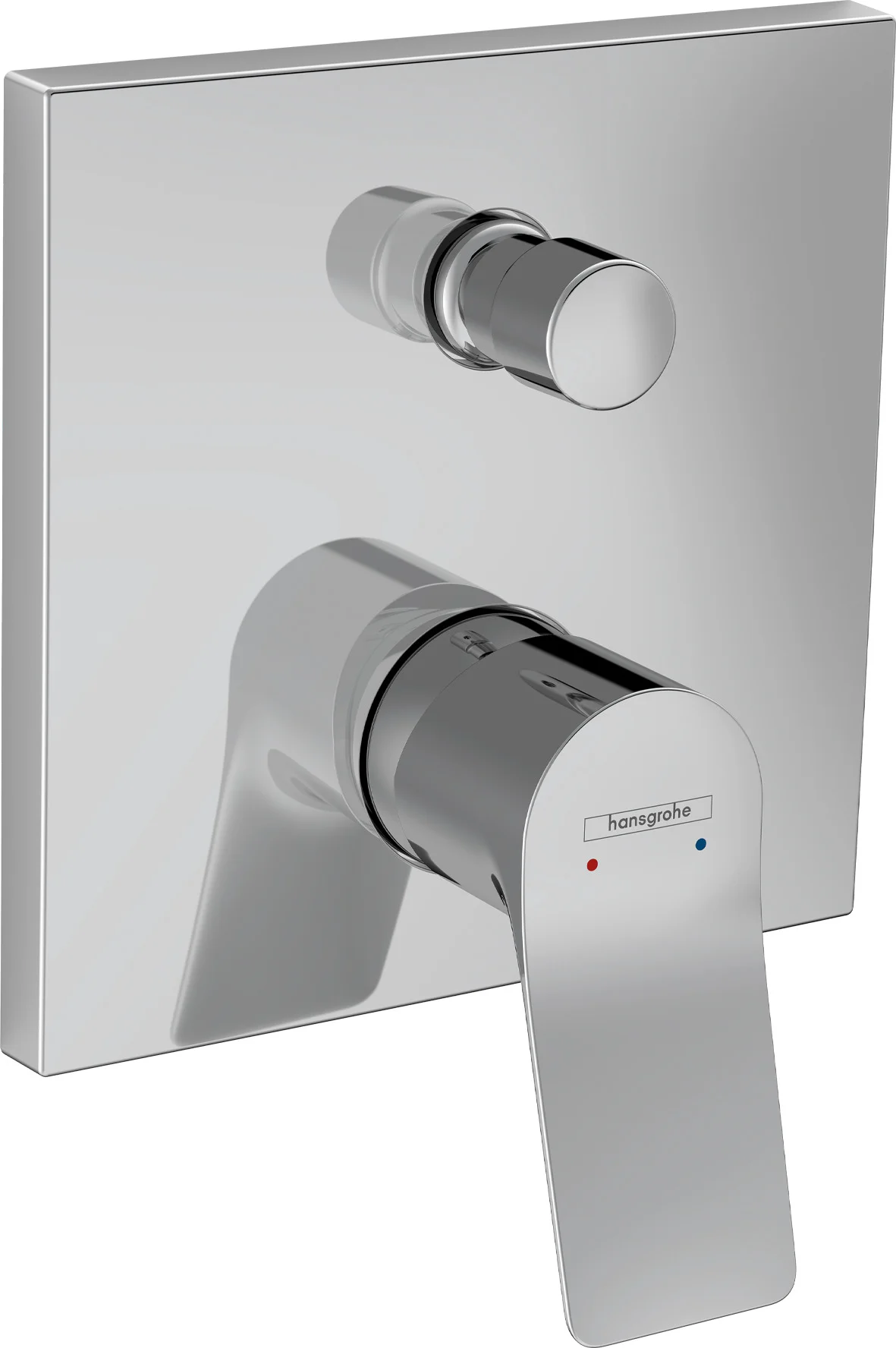 Hansgrohe Vivenis Einhebel-Wannenmischer Unterputz Chrom, 2 Verbraucher, Keramikmischsystem, einstellbare Temperaturbegrenzung, Rückflussverhinderer, Schalldämpfer, Sicherungskombination EN 1717