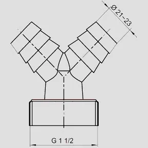 Doppelgeräteanschluss G1 1/2 Doppelgeräteanschluss G1 1/2