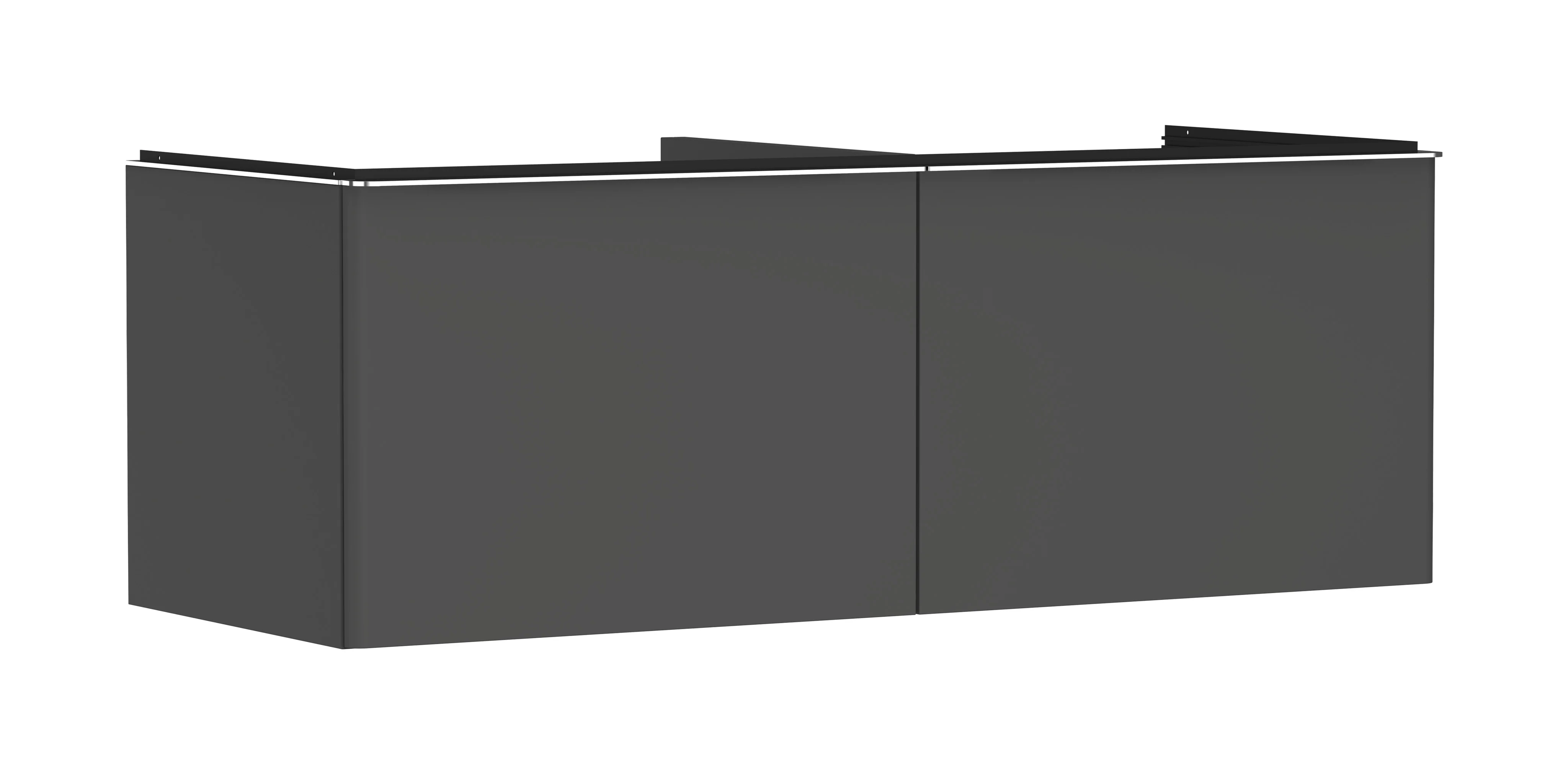 Hansgrohe Xelu Q Waschtischunterschrank Diamantgrau Matt, 1360x540 mm, 2 Schubkästen, verchromte Griffe, SoftClose, vormontiert Hansgrohe Xelu Q Waschtischunterschrank Diamantgrau Matt, 1360x540 mm, 2 Schubkästen, verchromte Griffe, SoftClose, vormontiert