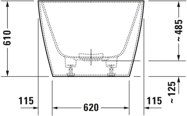 Duravit Badewanne „DuraSquare“ freistehend rechteck 185 × 85 cm