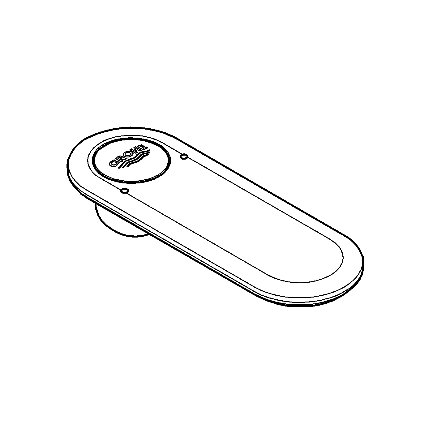 Hebel 46667, für Einhand-Wannen- und Brausebatterie, Wandmontage, freistehend, Fertigmontageset, für 2-Loch-Waschtischbatterien, chrom