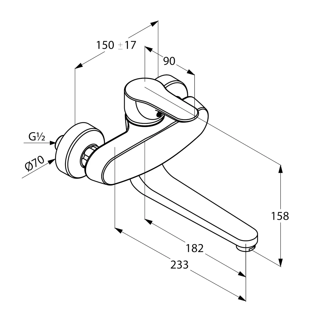 Kludi OBJEKTA Spültisch-EHM DN 15 Wandmontage chrom Kludi OBJEKTA Spültisch-EHM DN 15 Wandmontage chrom