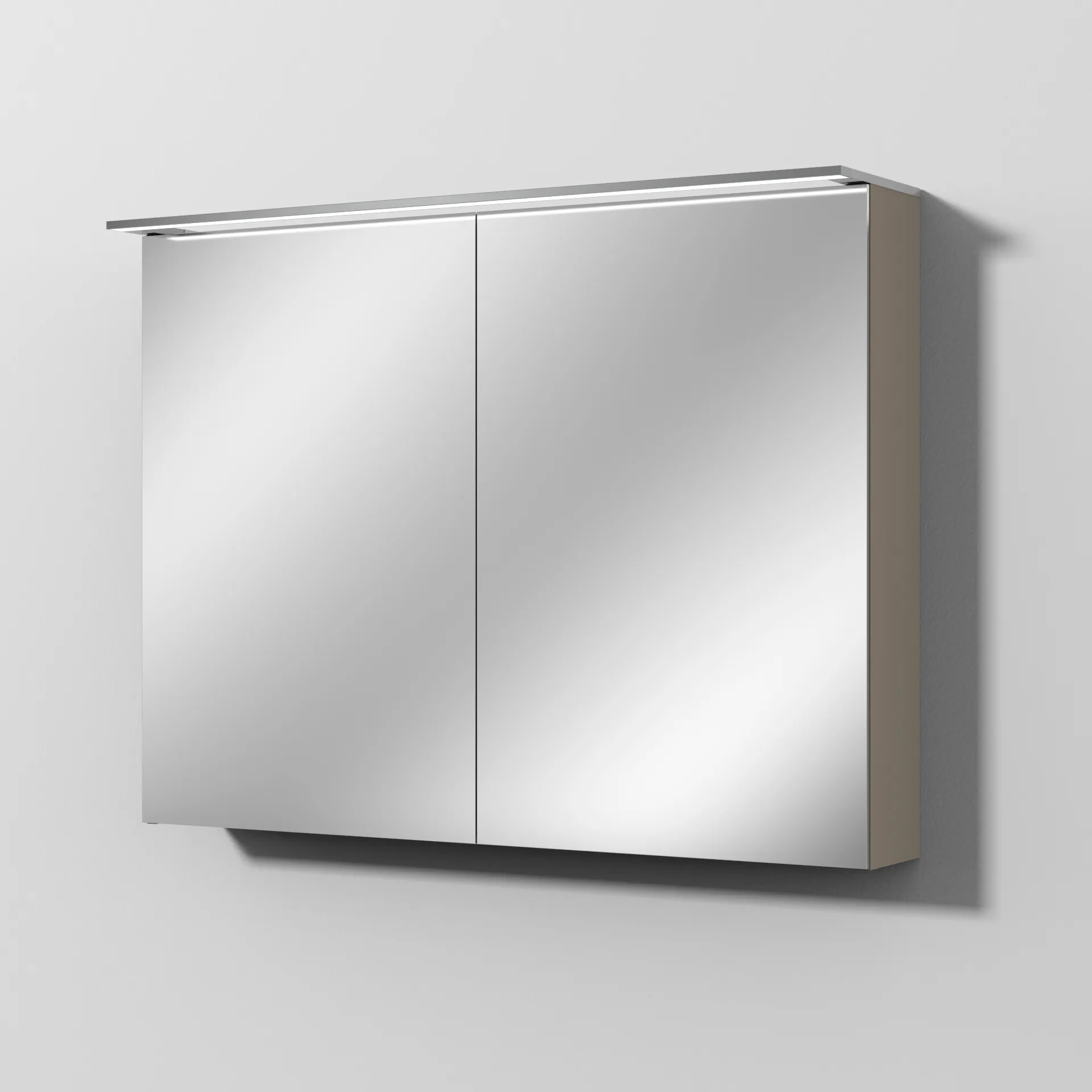 Sanipa Wandvorbau Spiegelschrank „Malte“ 1000 × 750 × 149 mm in Sandgrau (matt) Sanipa Wandvorbau Spiegelschrank „Malte“ 1000 × 750 × 149 mm in Sandgrau (matt)