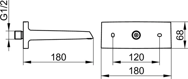 Arm.-Zub. 59982130000 Schwallbrause mit Wandanschluß Schwarzchrom gebürstet