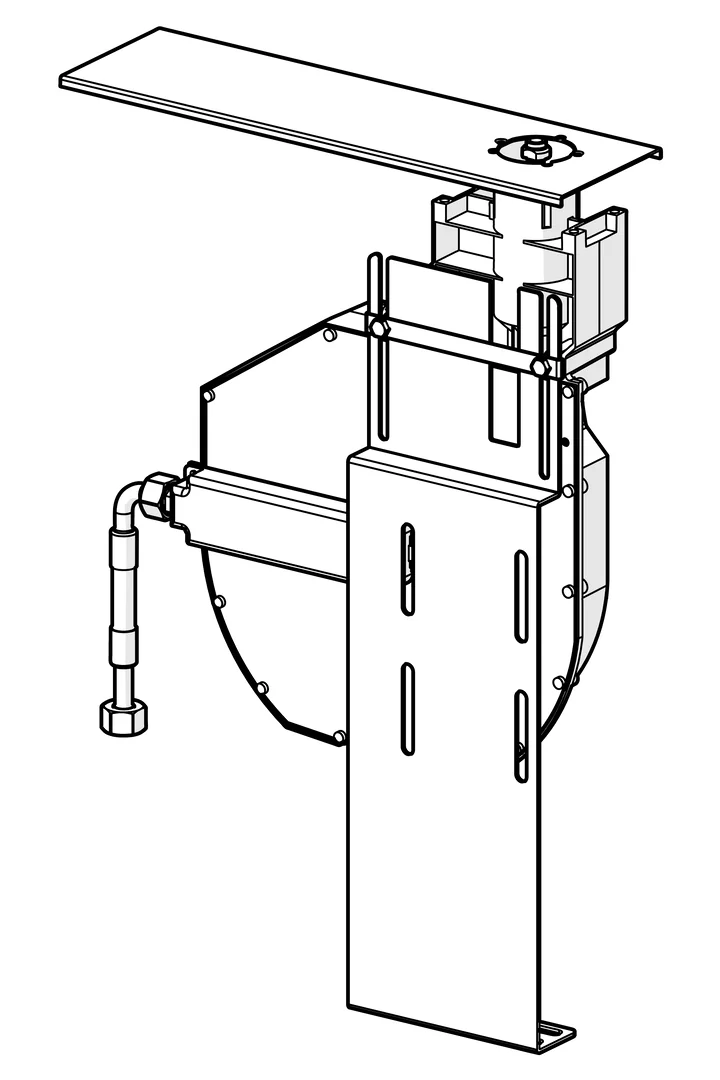 Hansa Rollbox für Schlauch Hansa 5306 mit Grundplatte, Fliesenrandmontage