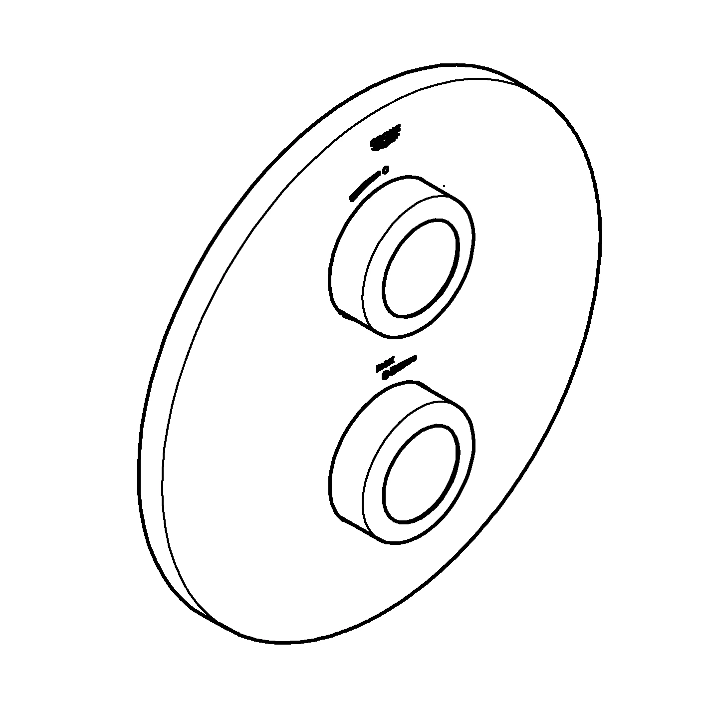 Rosette 49013, für Grohtherm Special Brausethermostat Fertigmontageset, chrom