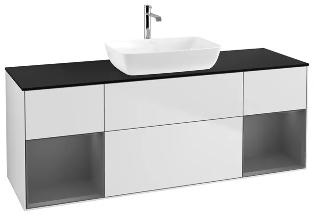 Villeroy & Boch Waschtischunterschrank „Finion“ für Schrankwaschtisch 1600 × 603 × 501 mm White Matt Lacquer, für Becken mittig Villeroy & Boch Waschtischunterschrank „Finion“ für Schrankwaschtisch 1600 × 603 × 501 mm White Matt Lacquer, für Becken mittig