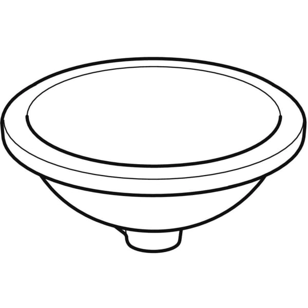 Unterbauwaschtisch „Variform“, rund ⌀ 40,5 × 18 cm in weiß alpin