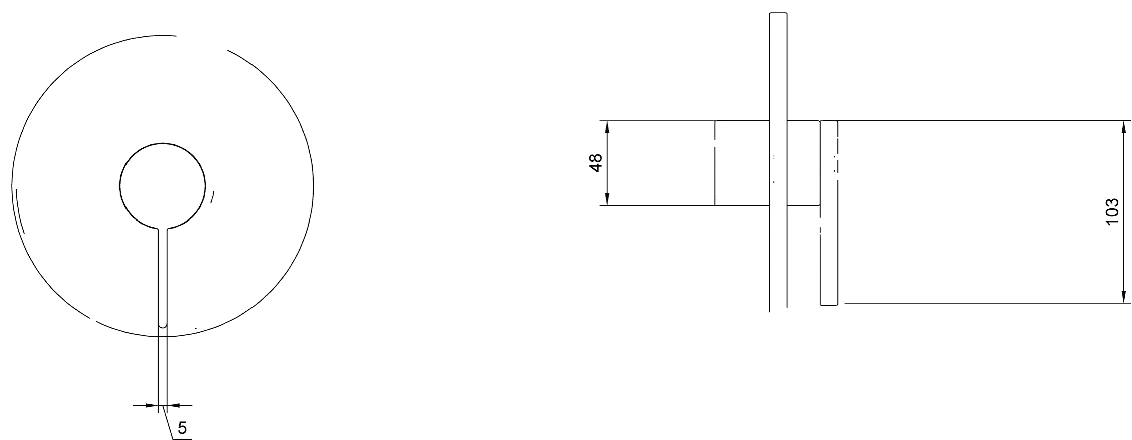 Einhand-Unterputz-Armatur „Dawn“ 3,8 cm in Chrom Einhand-Unterputz-Armatur „Dawn“ 3,8 cm in Chrom