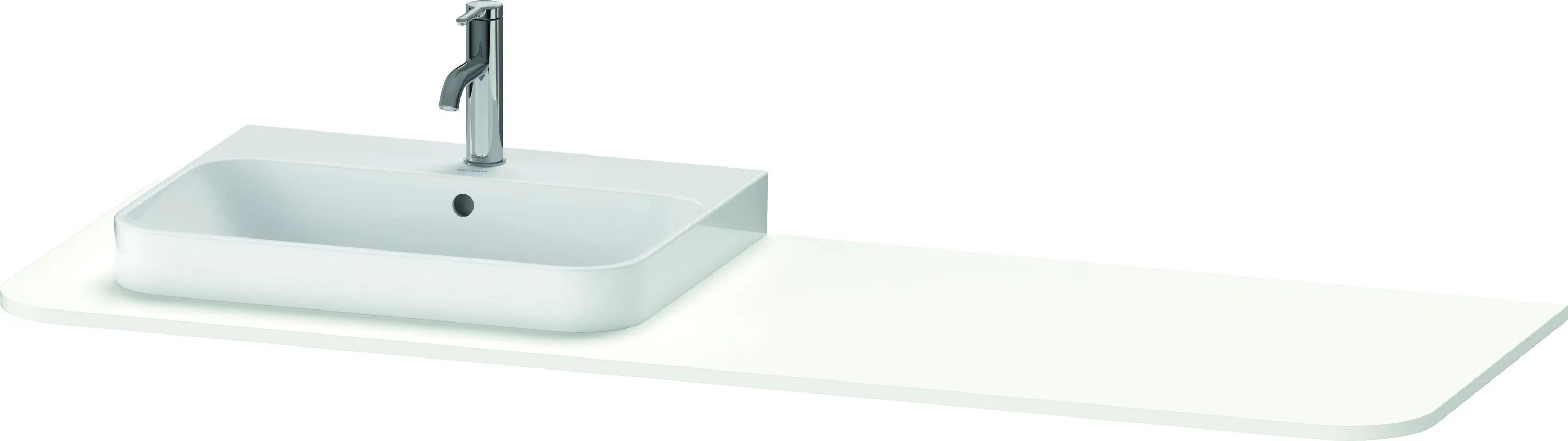 Duravit Konsole „Happy D.2 Plus“, links in Weiß Seidenmatt