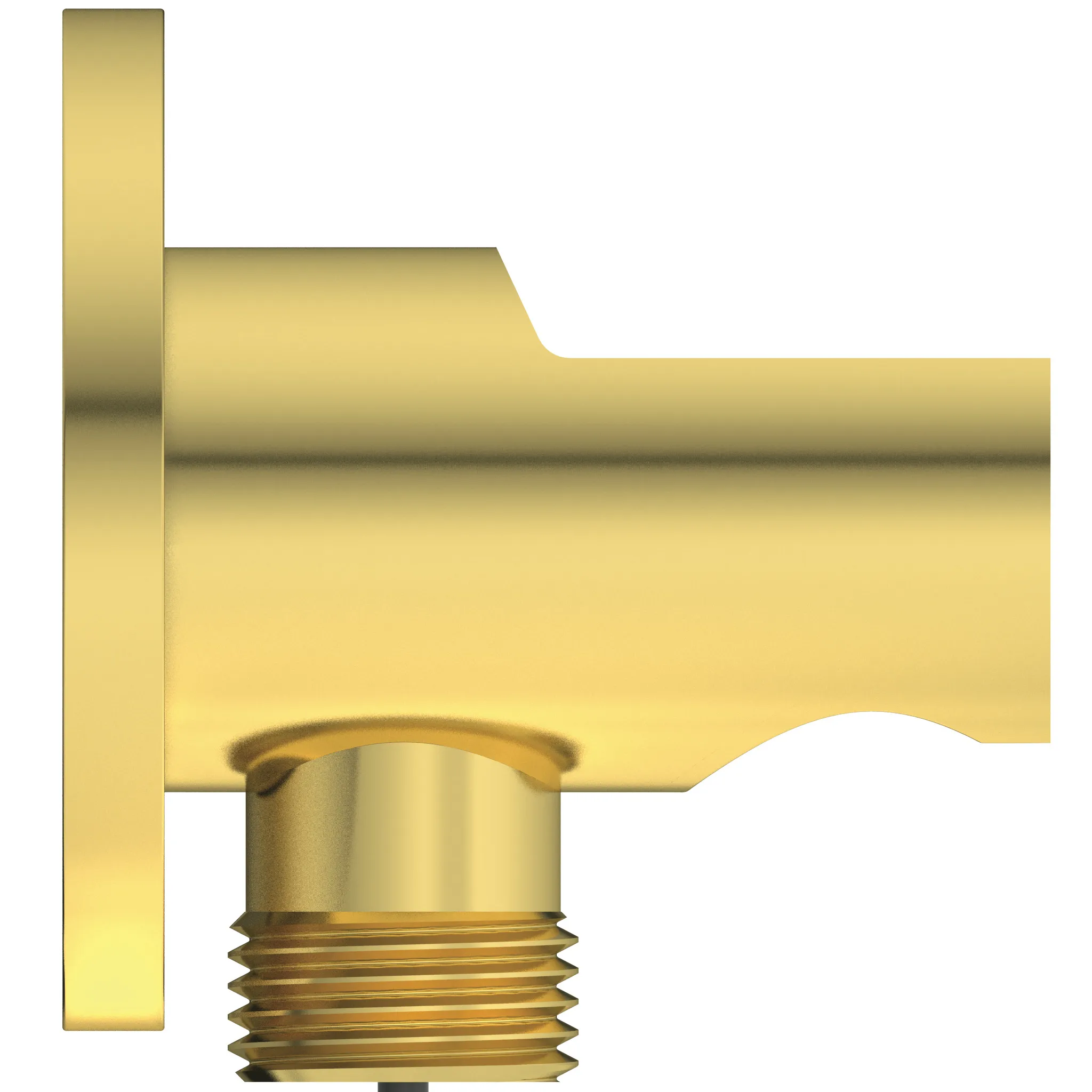 Wandhalter Idealrain Atelier, mit runder Rosette, für Handbrause und Brauseschlauch G1/2, Brushed Gold