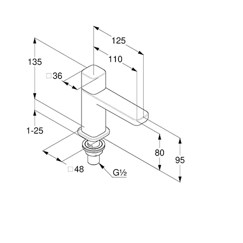 Kludi RENON Standventil DN 15 Brushed gold