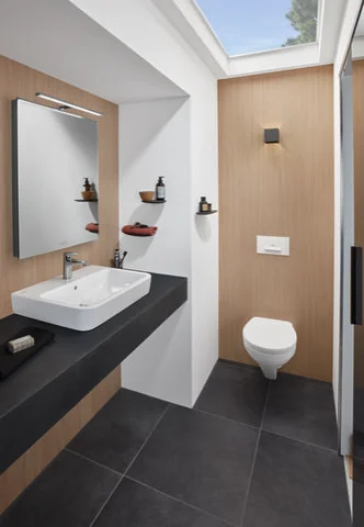Villeroy & Boch O.novo Tiefspül-WC Compact spülrandlos 7667R0, oval, wandhängend, Weiß Alpin