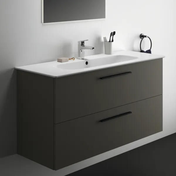 Ideal Standard Waschtischunterschrank „i.lifeA“ 120 × 63 × 44 cm Quarzgrau matt Ideal Standard Waschtischunterschrank „i.lifeA“ 120 × 63 × 44 cm Quarzgrau matt